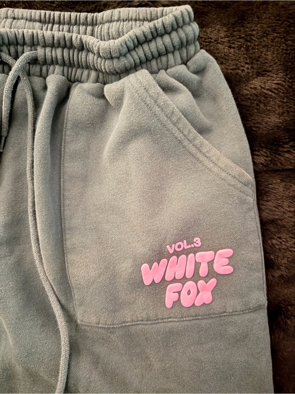 White Fox Joggers with Pink 'White Fox' Graphic